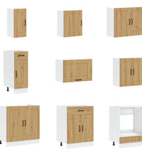 14-tlg. Küchenschrank-Set Kalmar Artisan-Eiche Holzwerkstoff