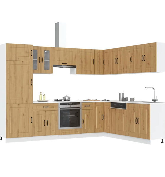 14-tlg. Küchenschrank-Set Kalmar Artisan-Eiche Holzwerkstoff