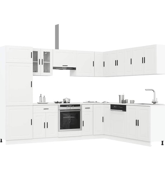 14-tlg. Küchenschrank-Set Porto Weiß Holzwerkstoff