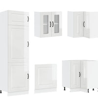 14-tlg. Küchenschrank-Set Porto Hochglanz-Weiß Holzwerkstoff