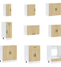 14-tlg. Küchenschrank-Set Porto Sonoma-Eiche Holzwerkstoff