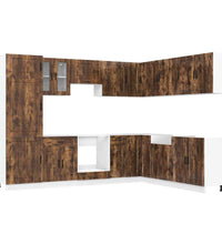 14-tlg. Küchenschrank-Set Porto Räuchereiche Holzwerkstoff