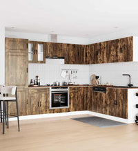14-tlg. Küchenschrank-Set Porto Räuchereiche Holzwerkstoff