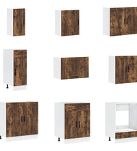 14-tlg. Küchenschrank-Set Porto Räuchereiche Holzwerkstoff