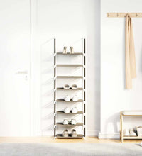 Schuhregal 8-stöckig Schwarz 44x28x145 cm Vliesstoff