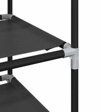 Schuhregal 8-stöckig Schwarz 44x28x145 cm Vliesstoff