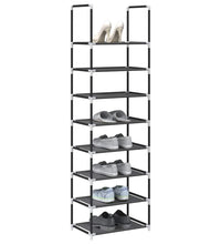 Schuhregal 8-stöckig Schwarz 44x28x145 cm Vliesstoff