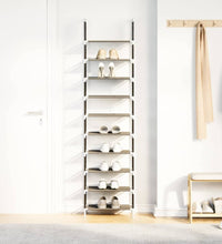 Schuhregal 10-stöckig Schwarz 44x28x180 cm Vliesstoff