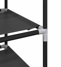 Schuhregal 10-stöckig Schwarz 44x28x180 cm Vliesstoff