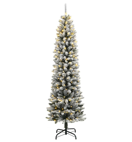 Künstlicher Weihnachtsbaum mit Schnee 150 LEDs 150 cm