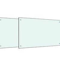 Küchenrückwände 2 Stk. Weiß 70x40 cm Hartglas