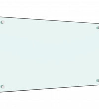 Küchenrückwände 2 Stk. Weiß 70x40 cm Hartglas