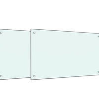 Küchenrückwände 2 Stk. Weiß 70x50 cm Hartglas