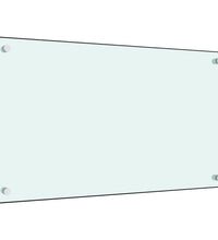 Küchenrückwände 2 Stk. Weiß 70x50 cm Hartglas