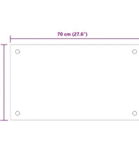 Küchenrückwände 2 Stk. Weiß 70x60 cm Hartglas