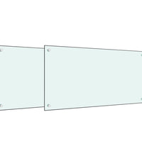 Küchenrückwände 2 Stk. Weiß 80x40 cm Hartglas