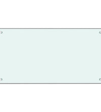 Küchenrückwände 2 Stk. Weiß 80x40 cm Hartglas