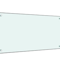 Küchenrückwände 2 Stk. Weiß 80x40 cm Hartglas