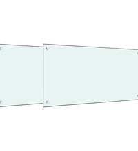 Küchenrückwände 2 Stk. Weiß 80x60 cm Hartglas