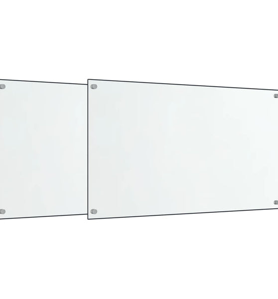 Küchenrückwände 2 Stk. Transparent 70x40 cm Hartglas