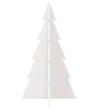 Weihnachtsbaum zum Schmücken Weiß 80 cm Massivholz Kiefer