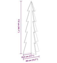 Weihnachtsbaum zum Schmücken Weiß 112 cm Massivholz Kiefer