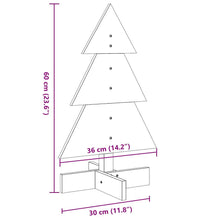 Weihnachtsbaum zum Schmücken Weiß 60 cm Massivholz Kiefer