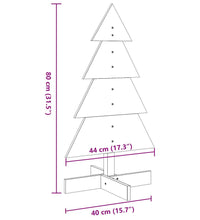 Weihnachtsbaum zum Schmücken Weiß 80 cm Massivholz Kiefer