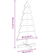 Weihnachtsbaum zum Schmücken Weiß 120 cm Massivholz Kiefer