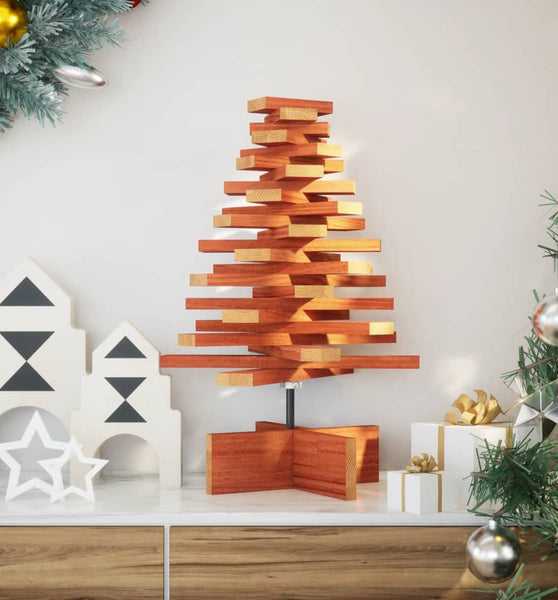 Weihnachtsbaum zum Schmücken Wachsbraun 60 cm Massivholz Kiefer