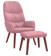 Relaxsessel mit Hocker Rosa Samt