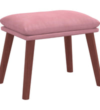 Relaxsessel mit Hocker Rosa Samt