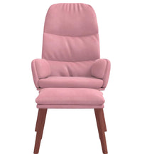 Relaxsessel mit Hocker Rosa Samt