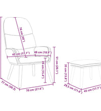 Relaxsessel mit Hocker Rosa Samt