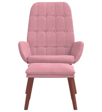 Relaxsessel mit Hocker Rosa Samt