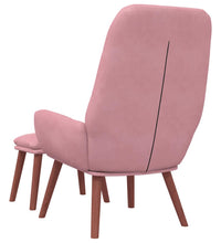 Relaxsessel mit Hocker Rosa Samt