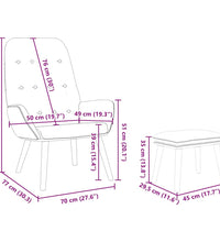 Relaxsessel mit Hocker Rosa Samt