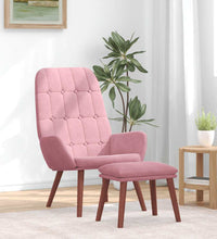 Relaxsessel mit Hocker Rosa Samt