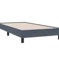 Boxspringbett ohne Matratze Dunkelgrau 80x210 cm Samt