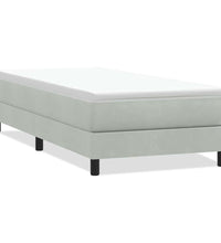 Boxspringbett ohne Matratze Hellgrau 100x210 cm Samt