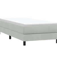 Boxspringbett ohne Matratze Hellgrau 100x210 cm Samt