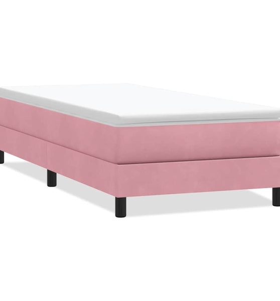 Boxspringbett ohne Matratze Rosa 100x210 cm Samt