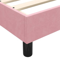 Boxspringbett ohne Matratze Rosa 100x210 cm Samt