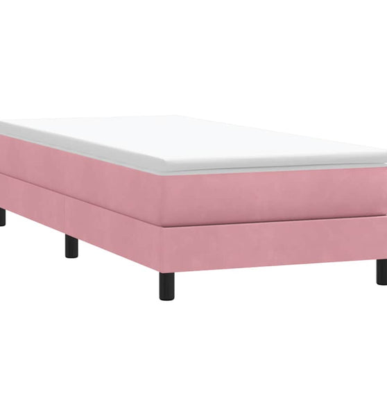 Boxspringbett ohne Matratze Rosa 100x210 cm Samt