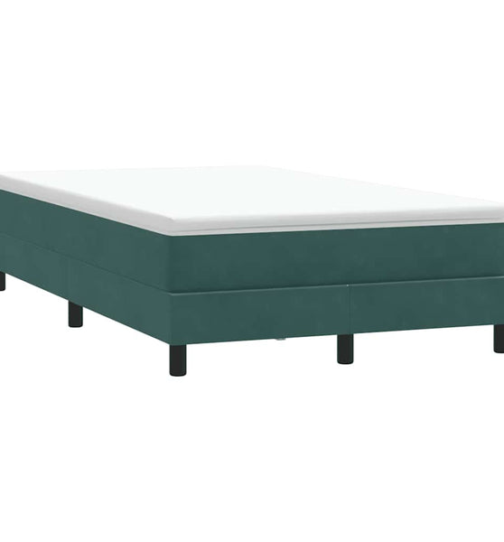 Boxspringbett ohne Matratze Dunkelgrün 120x210 cm Samt