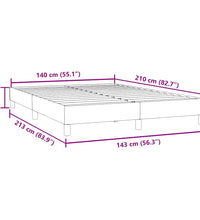 Boxspringbett ohne Matratze Schwarz 140x210 cm Samt