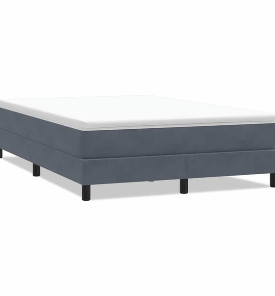 Boxspringbett ohne Matratze Dunkelgrau 160x210 cm Samt