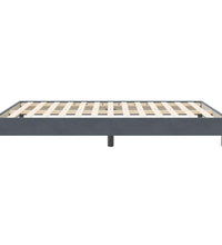 Boxspringbett ohne Matratze Dunkelgrau 160x210 cm Samt