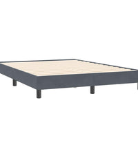 Boxspringbett ohne Matratze Dunkelgrau 160x210 cm Samt