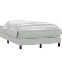 Boxspringbett mit Matratze Hellgrau 120x220 cm Samt